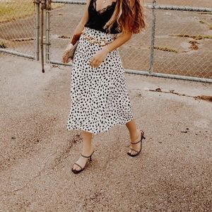 Midi skirt leopard polka dot style